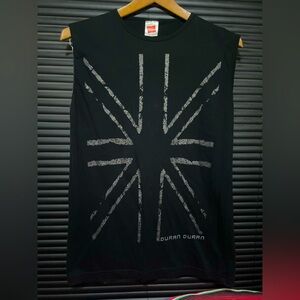 Duran Duran Sleeveless Union Jack Glitter 2011 Concert Tour T-shirt Tee Large L